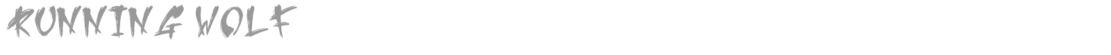 Running Wolf font preview